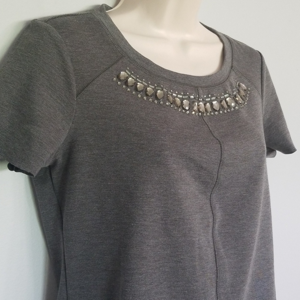 Princess Vera Wang Embellished Raw Edge Top